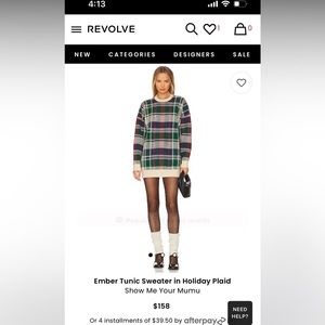 Ember Tunic Sweater in Holiday Plaid
Show Me Your Mumu